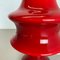 Lámpara de mesa hongo alemana de vidrio rojo de Hustadt Lights, años 70, Imagen 6