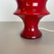 German Red Glass Table Mushroom Desktop Light from Hustadt Lights, 1970s, Image 4