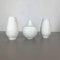 Vases Feuille Op Art en Porcelaine par Heinrich Selb, Allemagne, 1970s, Set de 3 2
