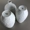 German Porcelain Op Art Leaf Vases by Heinrich Selb, 1970s, Set of 3 16