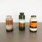 German Multicolor Fat Lava Vase Pottery by Scheurich, 1970s, Set of 3 3