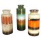 Mehrfarbige deutsche Fat Lava Vase von Scheurich, 1970er, 3er Set 1