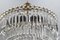 Fünfstufiger Art Deco Kronleuchter aus Kristallglas & Messing mit drei Leuchten 12
