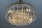 Art Deco Five-Tiered Three-Light Crystal Glass and Brass Chandelier 2