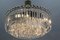 Art Deco Five-Tiered Three-Light Crystal Glass and Brass Chandelier 4