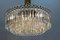 Art Deco Five-Tiered Three-Light Crystal Glass and Brass Chandelier 10