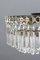 Art Deco Five-Tiered Three-Light Crystal Glass and Brass Chandelier 13