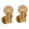 Italian Brass and Smoke Glass Sconces, 1960s, Image 1