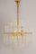German Gilt Brass and Crystal Glass Rods Chandelier by Palwa, 1970s 2