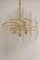 German Gilt Brass and Crystal Glass Rods Chandelier by Palwa, 1970s 3