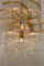 German Gilt Brass and Crystal Glass Rods Chandelier by Palwa, 1970s 5