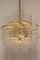 German Gilt Brass and Crystal Glass Rods Chandelier by Palwa, 1970s 4