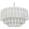 German Ice Glass Tube Chandelier from Doria Leuchten, 1960s, Image 3