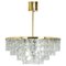 Large Mid-Century German Ice Glass Chandelier from Doria, 1960s 1