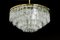 Large Mid-Century German Ice Glass Chandelier from Doria, 1960s 5