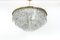 Large Mid-Century German Ice Glass Chandelier from Doria, 1960s 2
