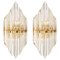 Italian Crystal Glass Wall Lights in the Style of Venini, 1970s, Set of 2, Image 1
