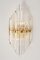 Italienische Kristallglas Wandlampen im Stil von Venini, 1970er, 2er Set 5