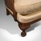 Antikes englisches Art Deco Bergere Sofa aus Nussholz 12
