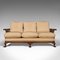 Antikes englisches Art Deco Bergere Sofa aus Nussholz 1