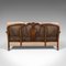 Antikes englisches Art Deco Bergere Sofa aus Nussholz 6