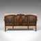 Antique Art Deco English Walnut Bergere Sofa, Image 6