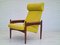 Danish Teak & Kvadrat Wool Chair with Stool, 1970s, Set of 2 10