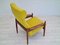 Danish Teak & Kvadrat Wool Chair with Stool, 1970s, Set of 2 3