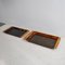 Acrylic Glass Trays in Tortoiseshell Effect with Briar Effect Handles, 1970s, Set of 2 2