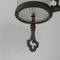 Lámpara colgante inglesa antigua de vidrio esmerilado, Imagen 7