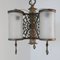 Antique English Frosted Glass Pendant, Image 2