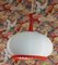 White & Red Ceiling Lamp, 1970s 3