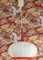White & Red Ceiling Lamp, 1970s 4