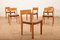 Wood & Leather Model 266 Chairs by Martha Huber- Villiger, 1954, Set of 6 16