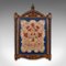 Antique English Victorian Framed Needlepoint Tapestry Coat of Arms, 1900 1