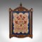 Antique English Victorian Framed Needlepoint Tapestry Coat of Arms, 1900, Image 1