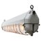 Vintage Industrial Gray Metal & Clear Glass Pendant Lights, Image 2