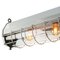 Lampes à Suspension Industrielles Vintage en Métal Gris et Verre Transparent 3