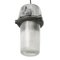 Lampade a sospensione vintage industriali in metallo grigio e vetro a strisce, Immagine 3