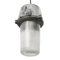 Vintage Industrial Grey Metal & Striped Glass Pendant Lights, Image 3