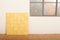 Yellow Painted Plywood Wall Relief 10