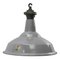 Grau emaillierte industrielle Vintage Fabriklampe von Benjamin UK für Benjamin Electric Manufacturing Company 1