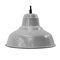 Lampe à Suspension Industrielle Vintage en Émail Gris par Philips, Pays-Bas 1