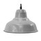 Vintage Dutch Industrial Gray Enamel Hanging Lamp by Philips 1