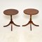 Antique Regency Style Inlaid Mahogany Wine Tables, Set of 2 2