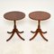 Antique Regency Style Inlaid Mahogany Wine Tables, Set of 2 1