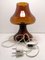 Vintage Amber Glass Lamp, 1970s 5