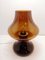 Vintage Amber Glass Lamp, 1970s, Image 4