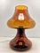 Vintage Amber Glass Lamp, 1970s, Image 1