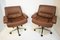 Model P.85 Swivel Chairs in Leather by Giovanni Offredi for Saporiti Italia, Italy, 1980s, Set of 2 1